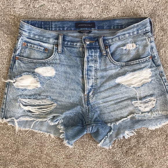 Aeropostale size 10. “90s high rise” cut off Jean shorts - Picture 5 of 5